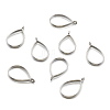 Rack Plating Alloy Teardrop Open Back Bezel Pendants PALLOY-TA0001-09P-1