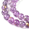 Baking Paint Crackle Glass Bead Strands DGLA-R053-04P-A-3