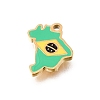 304 Stainless Steel Enamel Pendants STAS-E531-03G-2