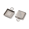 304 Stainless Steel Pendant Cabochon Settings STAS-Z201-02P-02-2