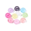 Two Tone Transparent Acrylic European Beads OACR-Q200-19-2
