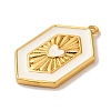 Rack Plating Brass Enamel Pendant KK-A229-31G-03-2