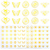 20 Sheets 5 Styles Gold Foil Self-adhesive Stickers DIY-CP0010-86-6