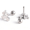 Tarnish Resistant 201 Stainless Steel Barbell Cartilage Earrings EJEW-R147-06-2