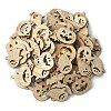 25Pcs Halloween Theme Wood Cabochons WOOD-CJC0005-56-1