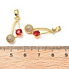 Brass Micro Pave Cubic Zirconia Pendants KK-G533-10G-3