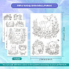 4 Sheets 11.6x8.2 Inch Stick and Stitch Embroidery Patterns DIY-WH0455-083-2