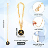 5Pcs 5 Style Flat Round with Letter Alloy Enamel Wine Glass Charms HJEW-TA0001-18-3