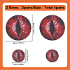 4 Pairs 2 Styles Eye PVC Headlight Car Sticker AJEW-HY0002-38D-2