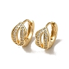 KC Gold Plated Brass Micro Pave Cubic Zirconia Hoop Earring EJEW-L271-01KCG-05-1