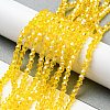 Transparent Electroplate Glass Beads Strands EGLA-A039-T3mm-A22-4