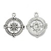 Tibetan Style Alloy Pendants TIBEP-MSMC021-44AS-3