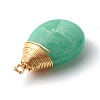 Natural Green Aventurine Pendants PALLOY-JF00779-4