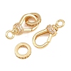 Brass Micro Pave Clear Cubic Zirconia Spring Ring Rings CU-CBA8264-05G-2
