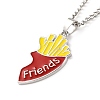 Best Friends Alloy Pendant Necklaces NJEW-K124-02A-P-3