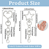 20Pcs 2 Styles Zinc Alloy Swivel Clasps FIND-SP0004-24P-2