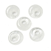 Natural Quartz Crystal Rock Crystal Donut/Pi Disc Charms G-G142-02U-1