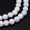 Round Natural Howlite Bead Strands G-F222-14-8mm-2