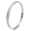Non-Tarnish 3Pcs 304 Stainless Steel Plain Bangles Set BJEW-G684-02B-P-1