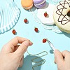 5Pcs Brass with Natural Agate Charms KK-CJ0003-17-5