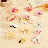 1 Set Silk Cloth & Alloy Alligator Hair Clips PHAR-LP0003-009A-1