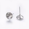Non-Tarnish 201 Stainless Steel Stud Earring Settings STAS-I095--01P-D-2