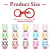  30Pcs 15 Colors Spray Painted Iron Key Rings DIY-TA0005-76-4