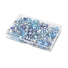 60Pcs 5 Styles Tibetan Style Alloy Butterfly Bead & ABS Plastic Pearl & Glass Pendants PALLOY-CA00016-4