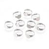 Adjustable 304 Stainless Steel Finger Rings Components STAS-F149-21P-B-1