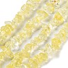 Transparent Crackle Glass Beads Strands GLAA-U004-01E-1