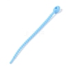 Oval Shape Silicone Cable Zip Ties AJEW-C034-03D-1