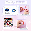 100Pcs Cloth Alloy European Beads FIND-TA0006-74-4