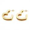 Brass Multi-Layer Heart Stud Earrings EJEW-N011-89-2