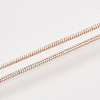 Brass Round Snake Chain Necklace Making MAK-T006-11A-RG-3