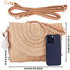 Women's Straw Knitted Bag AJEW-WH0348-18-2