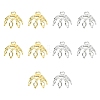 20Pcs 2 Colors Brass Bead Cap Pendant Bails KK-YW0003-45-1