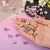 40Pcs 8 Styles Alloy Glass & Iron Rhinestone Spacer Beads FIND-TA0008-70A-7