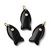 Natural Obsidian Pendants G-A297-01G-09-1