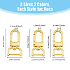 6Pcs 6 Styles Zinc Alloy Swivel Clasps FIND-HY0003-15-2