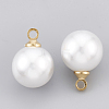 ABS Plastic Imitation Pearl Charms KK-T035-60-2