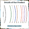 120Pcs 10 Colors Carbon Steel with PVC Wire Cord AJEW-ME0001-39-2