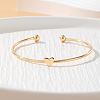 Heart Alloy Cuff Bangles for Women WG45AE5-13-1