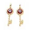 Handmade Evil Eye Lampwork Pendants ZIRC-F136-05G-07-2