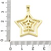 Rack Plating Brass Micro Pave Cubic Zirconia Pendants KK-D359-30G-3