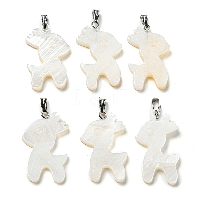 Natural Freshwater Shell Pendants PALLOY-Q462-05P-1