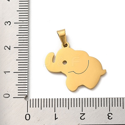 304 Stainless Steel Pendants STAS-O005-24B-G-1