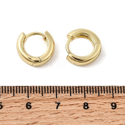 Brass Huggie Hoop Earrings EJEW-F260-04G-1-1
