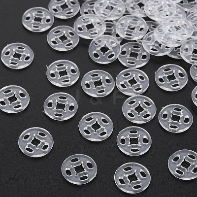 Transparent Resin Snap Fasteners BUTT-N018-008-01-1