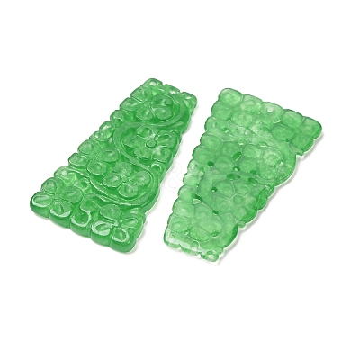 Dyed Natural Quartz Carved Pendants GG-CBA0022-14A-1