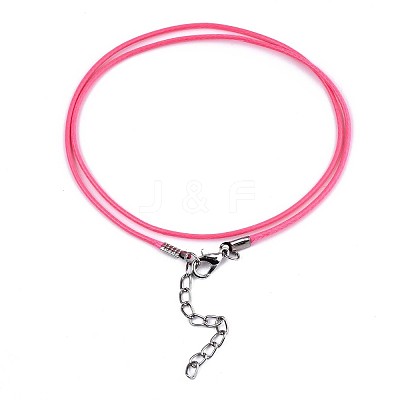 Waxed Cotton Cord Necklace Making MAK-S034-M-1